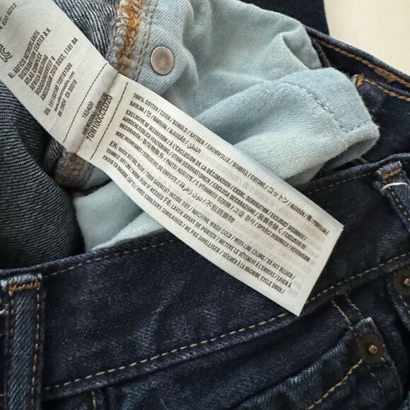 Abercrombie & Fitch Men's Slim Straight Denim Blue Jeans 26x30 (28x28.5) Dark - Picture 7 of 10